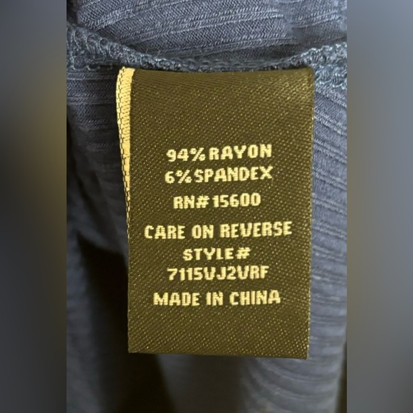 NEW VIOLETS & ROSES COLLARED BUTTON V-NECK BODYSUIT CAREER BLOUSE 1X BLUE 0628 - Picture 6 of 8